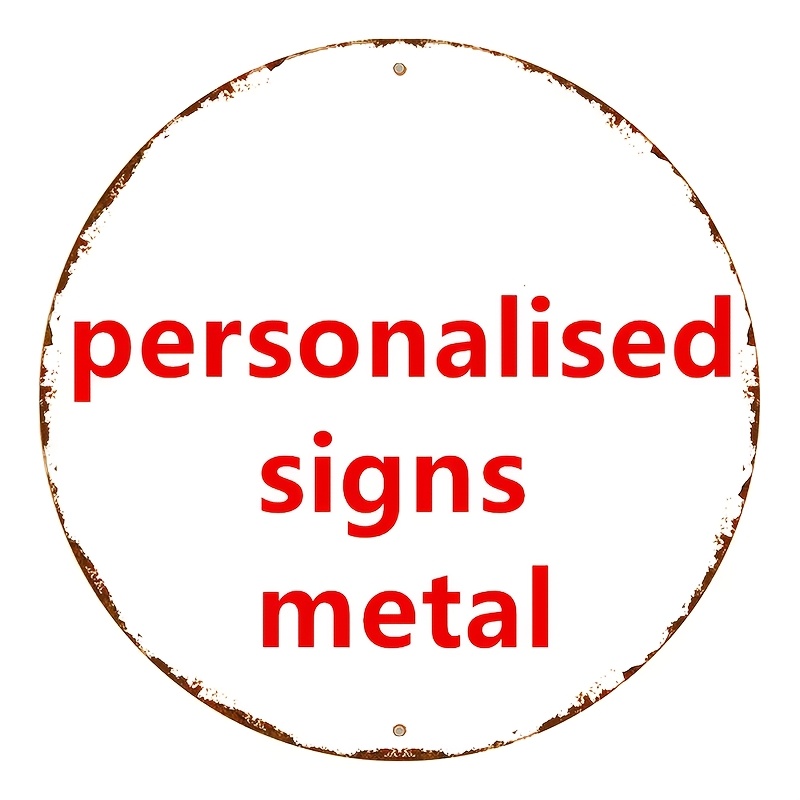 Personalized 19.99cm Square Wall Art Sign - Custom Metal Decor For Outdoor Use, No Battery Needed