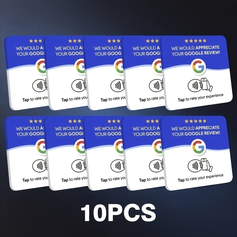 TEMU Letrero acrílico NFC, para reseñas - Memoria de 215 bytes - Soporta la escritura de NFC Link, no aplicable a superficies metálicas, para mejorar