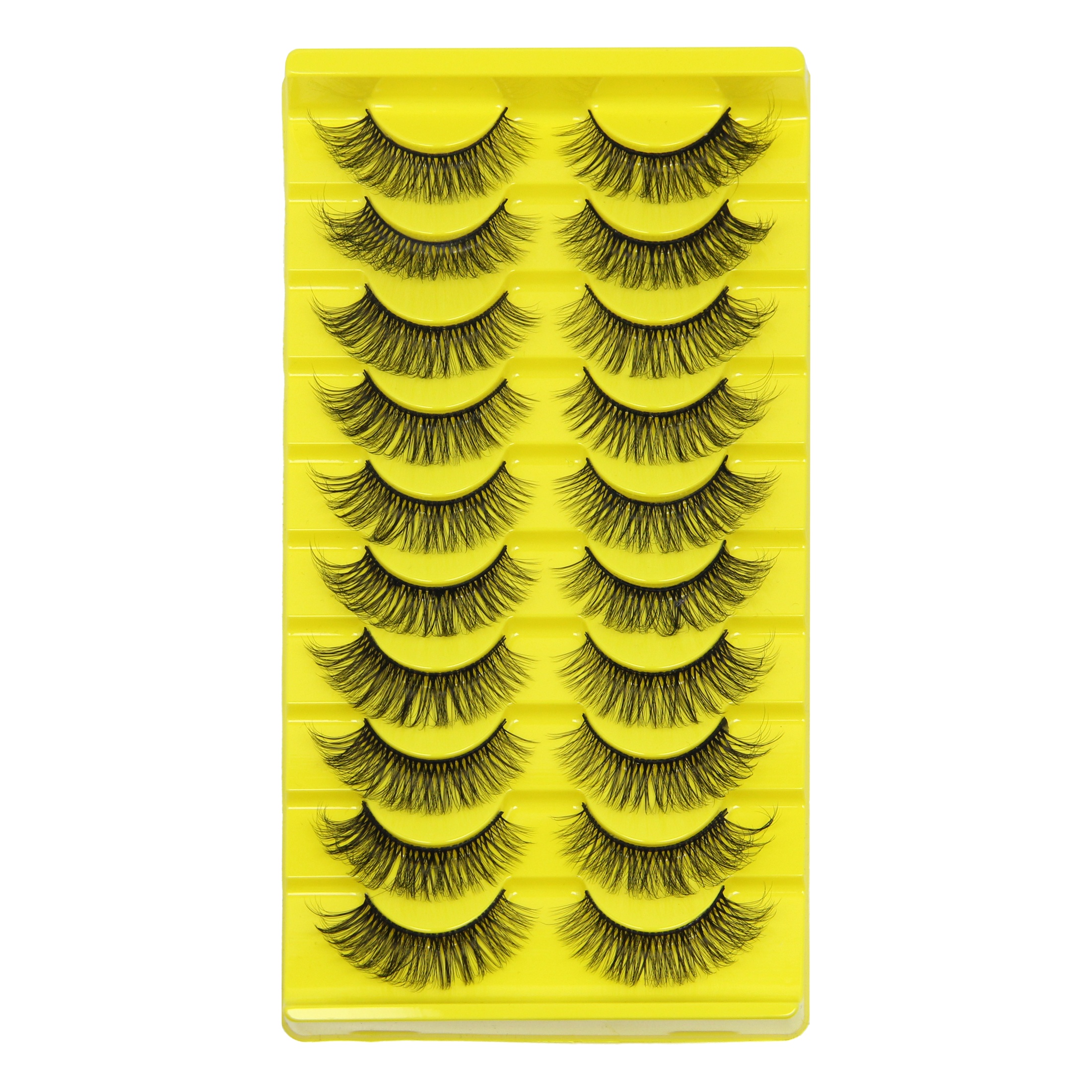 10 Pairs Extension Eyelashes Dramatic Mink Lashes Cat Eye Thick Volume 16mm Lashes
