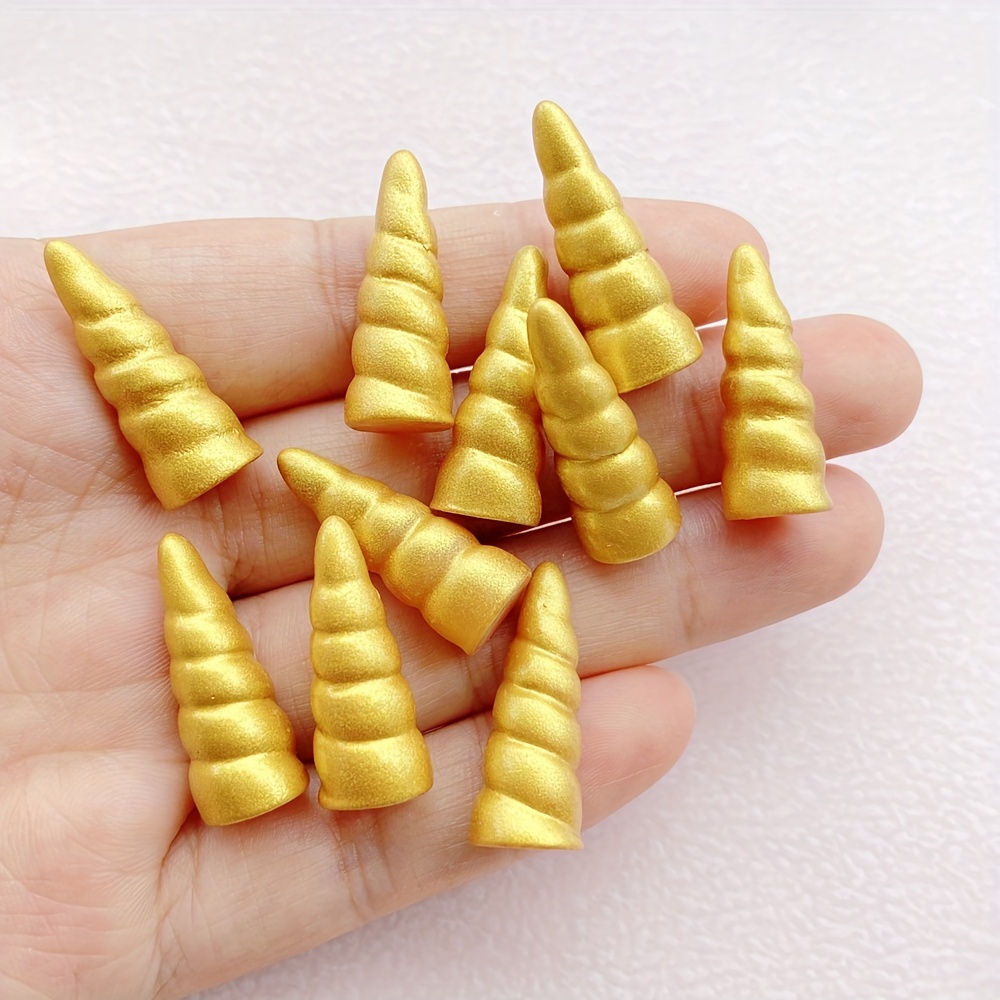 

10pcs Unicorn Horn - Flatback Cabochons For , Scrapbooking & Decorations