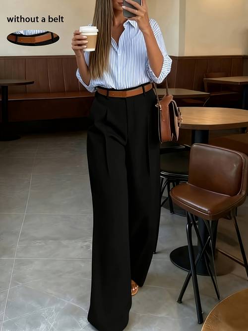 elegante damenhosen in unifarben mit , maschinenwaschbar, für frühlings-/herbstausflüge, dates büropendler