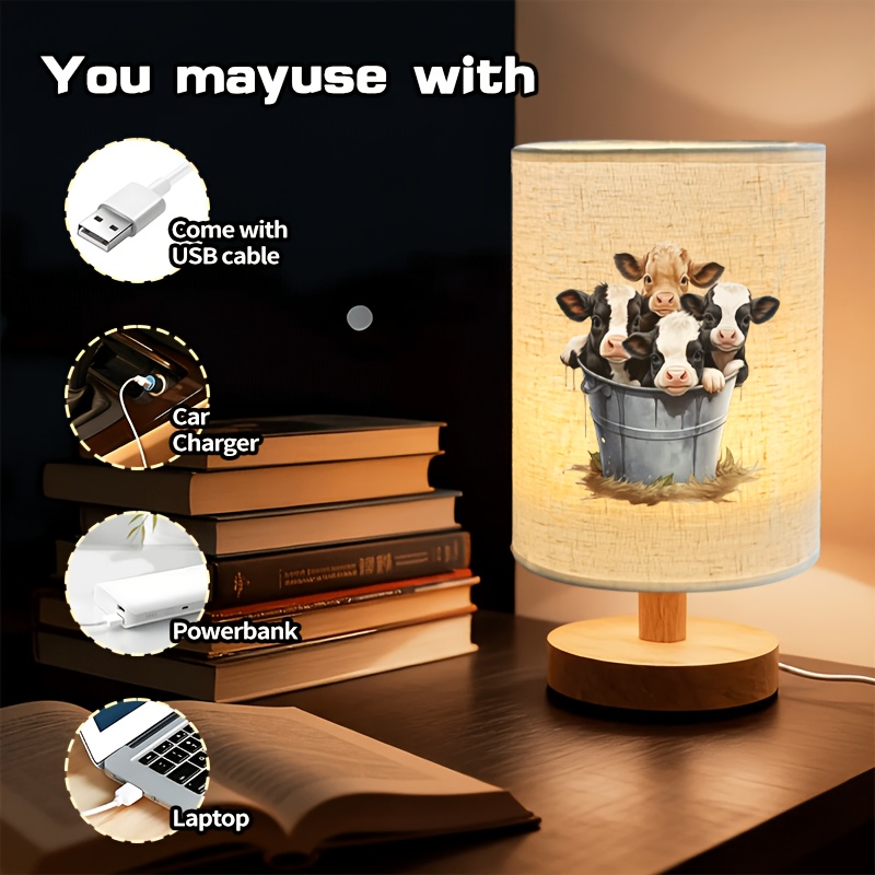 Adorable Cow Design LED Table Lamp