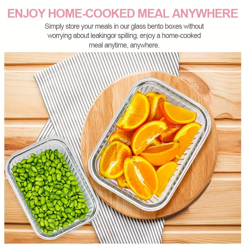 10pcs glass crisper 10 glass bowls 10 sealed lids high borosilicate sealed lids food storage container glass reusable suitable for microwave oven refrigerator dishwasher and camping food storage Product details 4