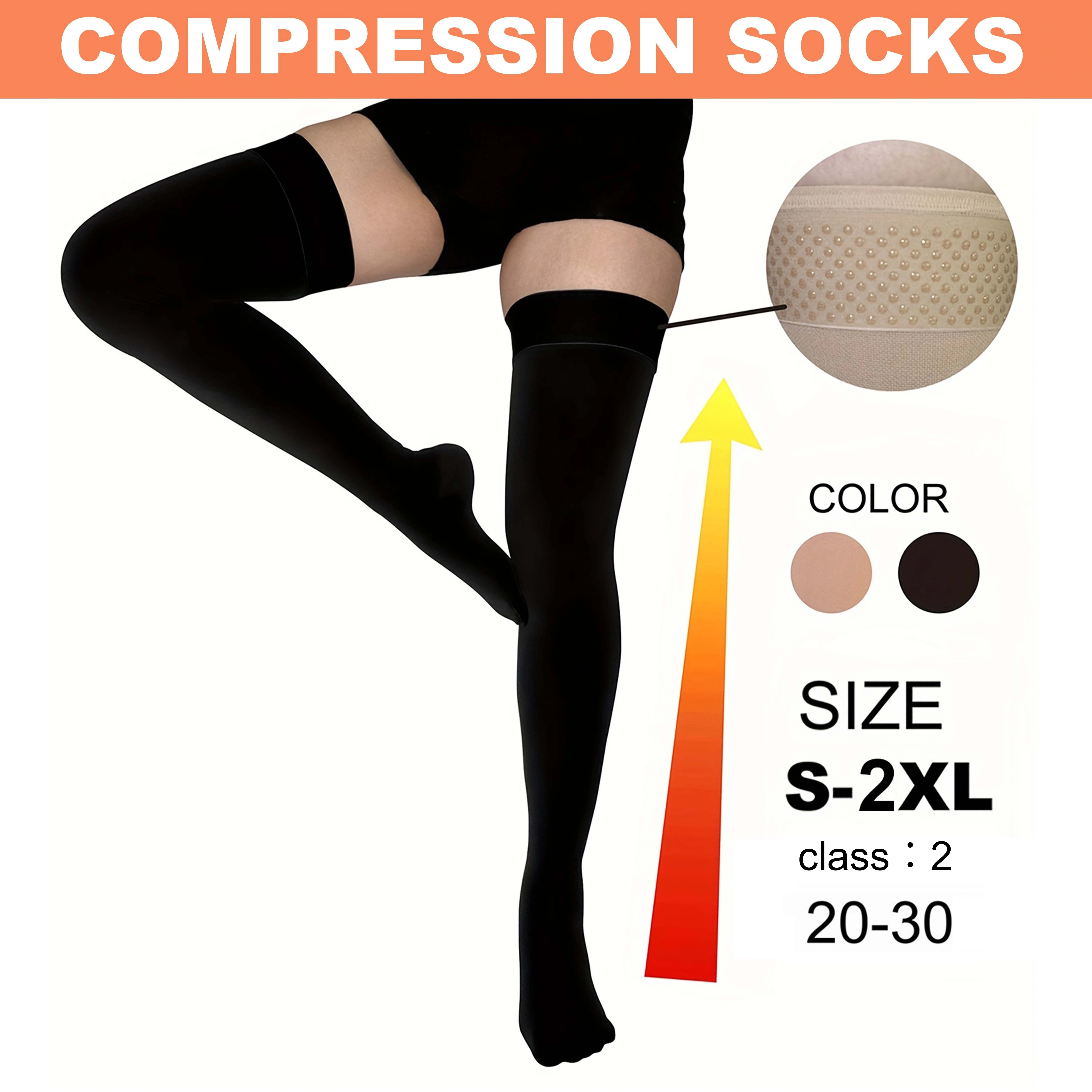 

A Pair Of Men's And Women's Pressure Socks, Thigh High And Long, Men's Silicone Fixed Socks, Women's Yoga Socks, Suitable For Sports, Work, Home, Gifts