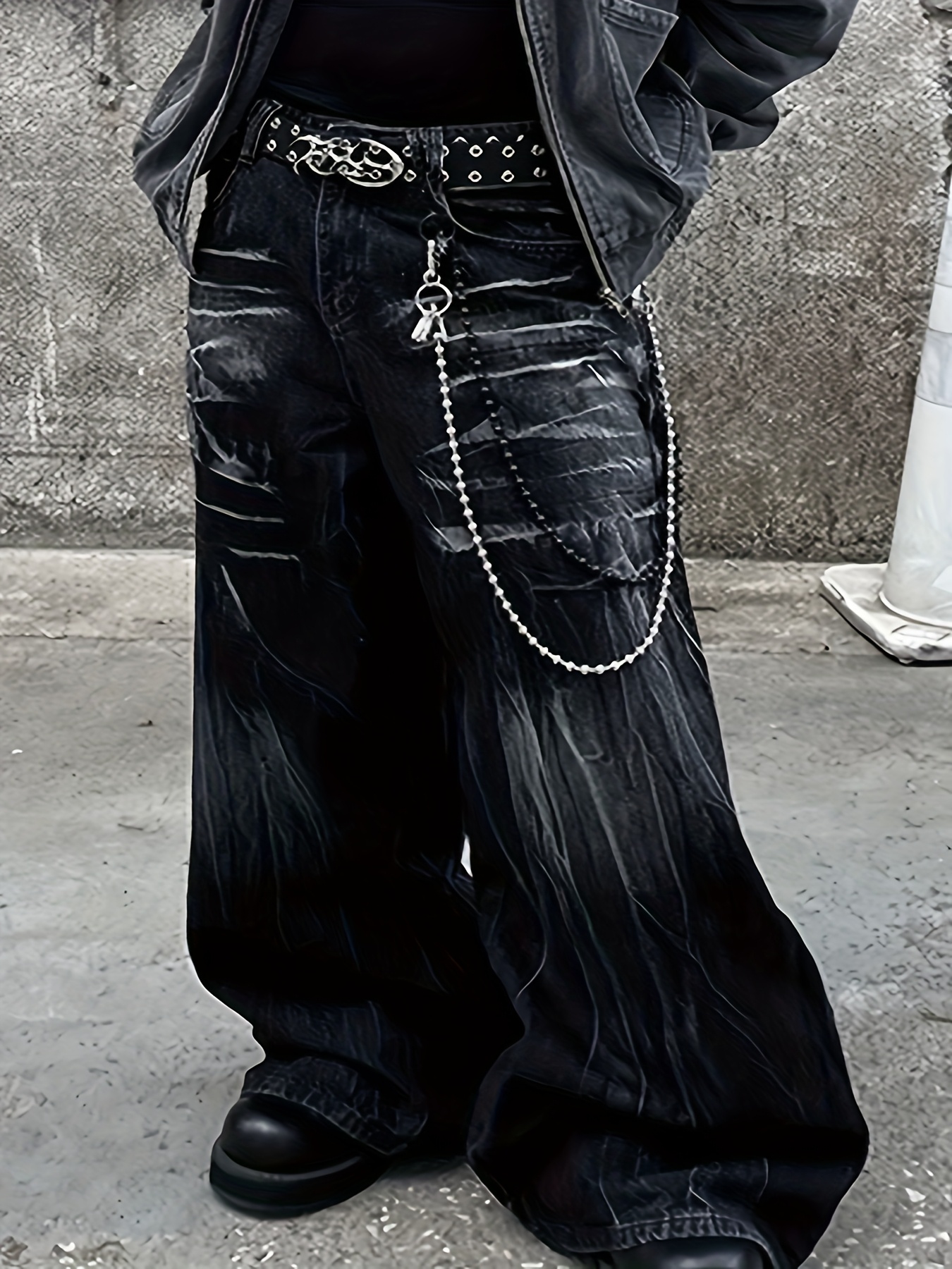 【LIDNM】CRACK WASHED BAGGY DENIM PANTS LIDNM / Llife ONLINE STORE / CRACK WASHED BAGGY DENIM PANTS