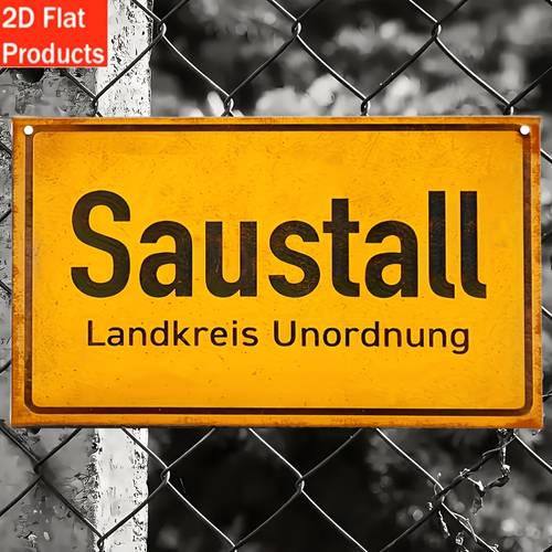 2d flat 1pc vintage wooden wall sign 7 87x5 inches 20x12 8cm wall art with humorous german text landkreis unorung very suitable for homes bars cafes garages no electricity required distressed