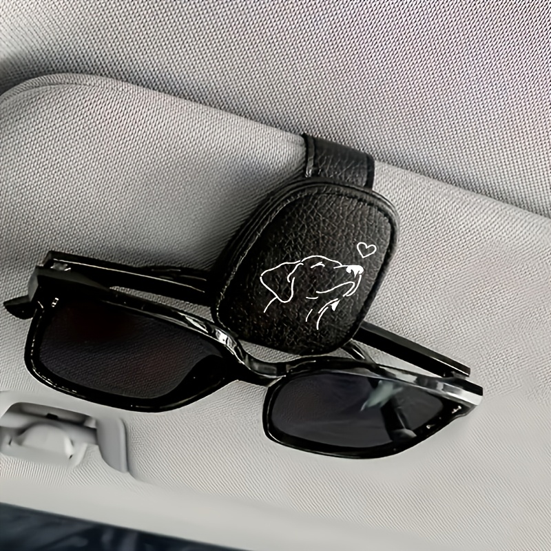 TEMU Minimalist Line Art Magnetic Car Eyeglass Clip, Convenient For Securing Glasses, Creative Car Sun Visor Clip, Multi-functional Ticket Holder,