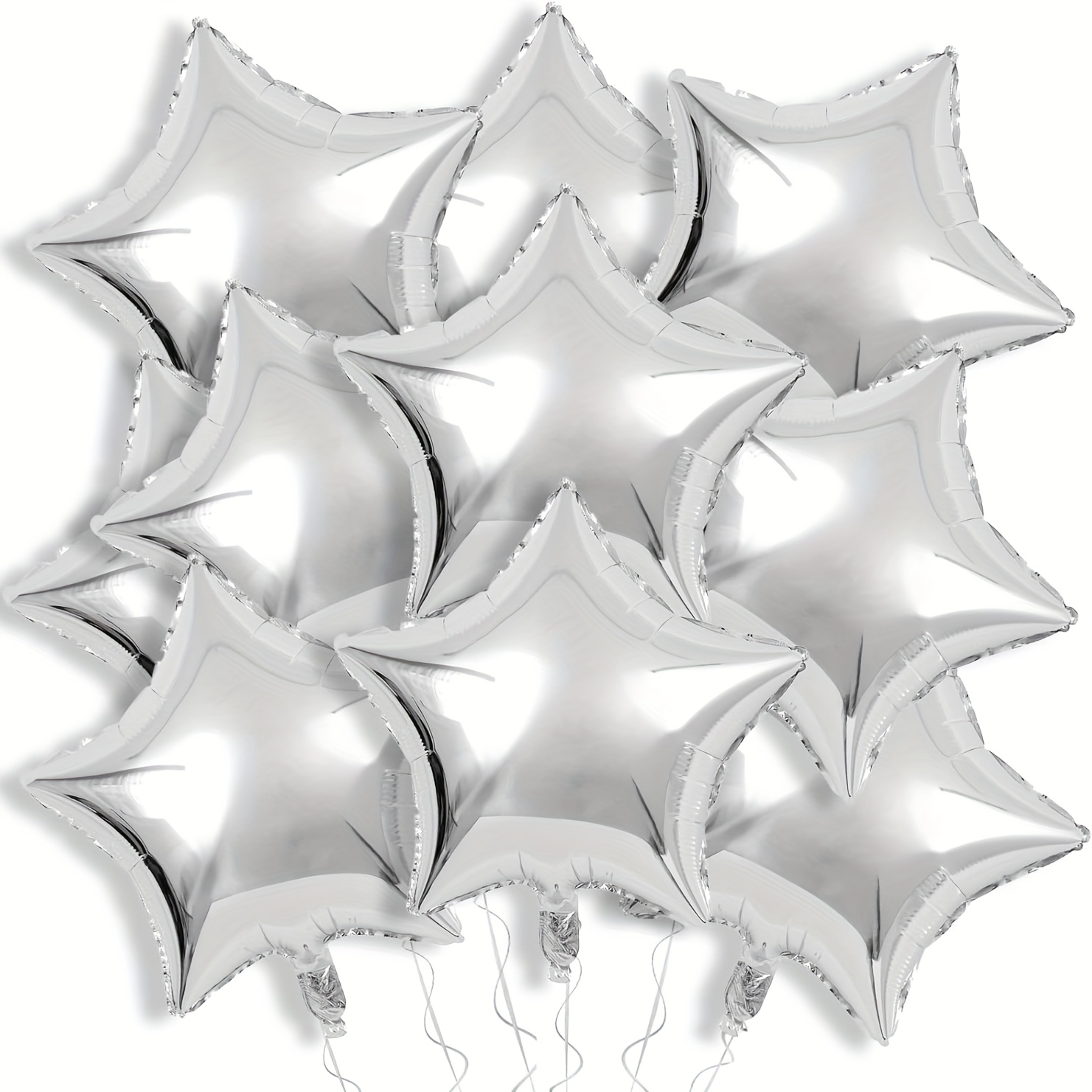 Image of Set Of -shaped Balloons, 10-inch Balloons, Mylar Balloons Suitable For Helium, Perfect For Decorating Birthday Parties, Anniversaries, Weddings, And Showers