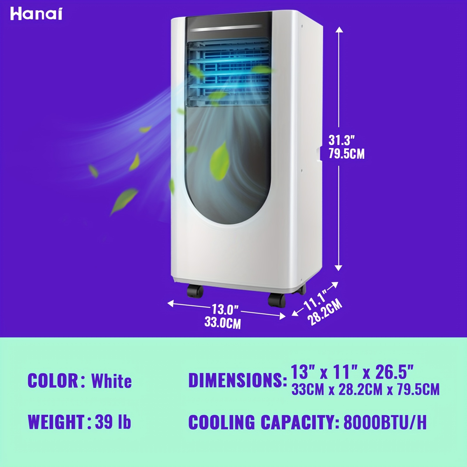 WANAI R 8000 BTU Portable Air Conditioner with Dehumidifier Air... product image 5