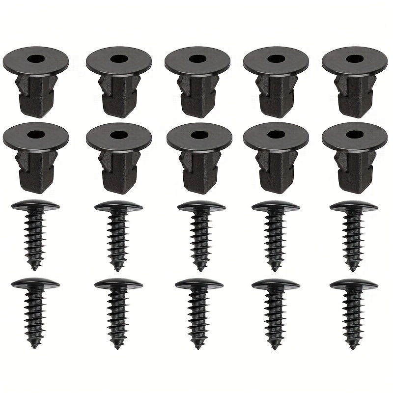 TEMU 20 Piezas Tornillos Autoperforantes con Tuercas para Guardabarros de Coche, Clips de Fijación para Toyota , , Corolla, Rav4, , Vios