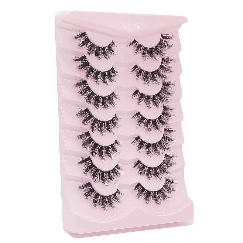 7 Pairs Full Stripe False Eyelashes, European & American Style