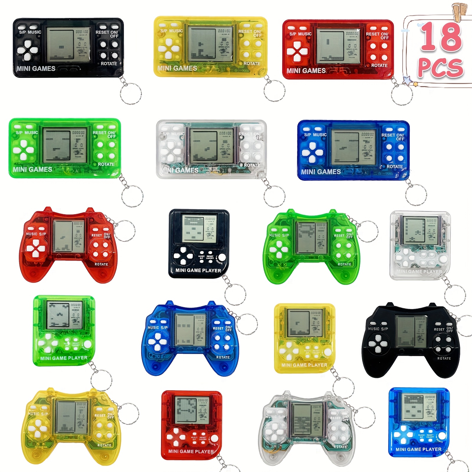 TEMU Video Game Party Favors For Kids, Mini Game Keychain For Kids Boys Birthday Supplies Gaming Party Favors Classroom Prizes