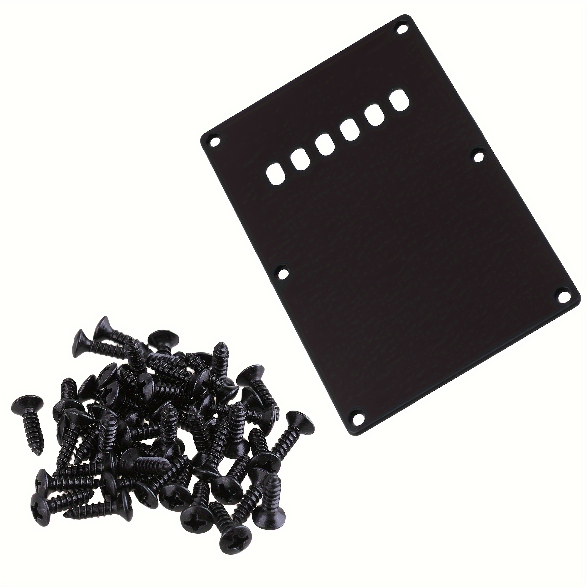 

50pcs Guitar Guard Screws+1pc Guitar Back Cover Plate Holes Black