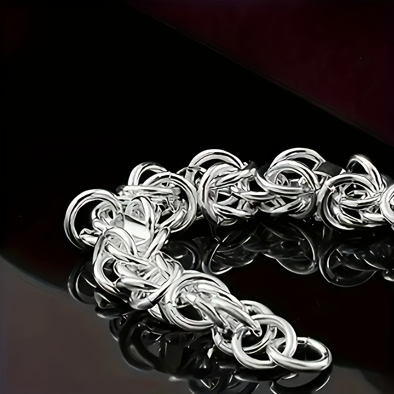 925 Silver Byzantine Chain Bracelet - Elegant and Durable