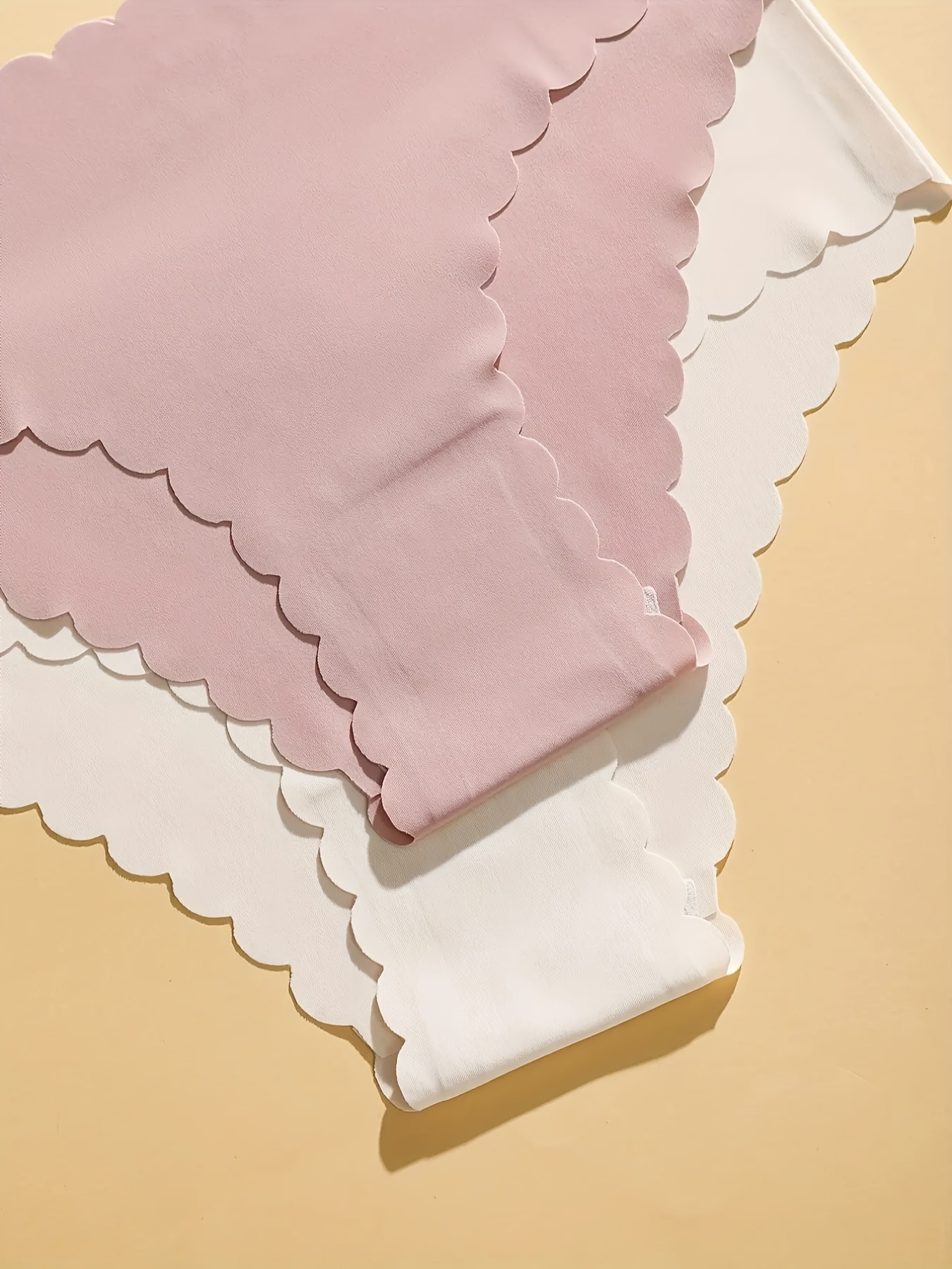 6-Pack Women's Solid Color Panties with Wave Lace, Smooth Seamless Comfortable Breathable Quick-Dry Briefs for Autumn/Winter, Sports, Fitness, Yoga, and Dance