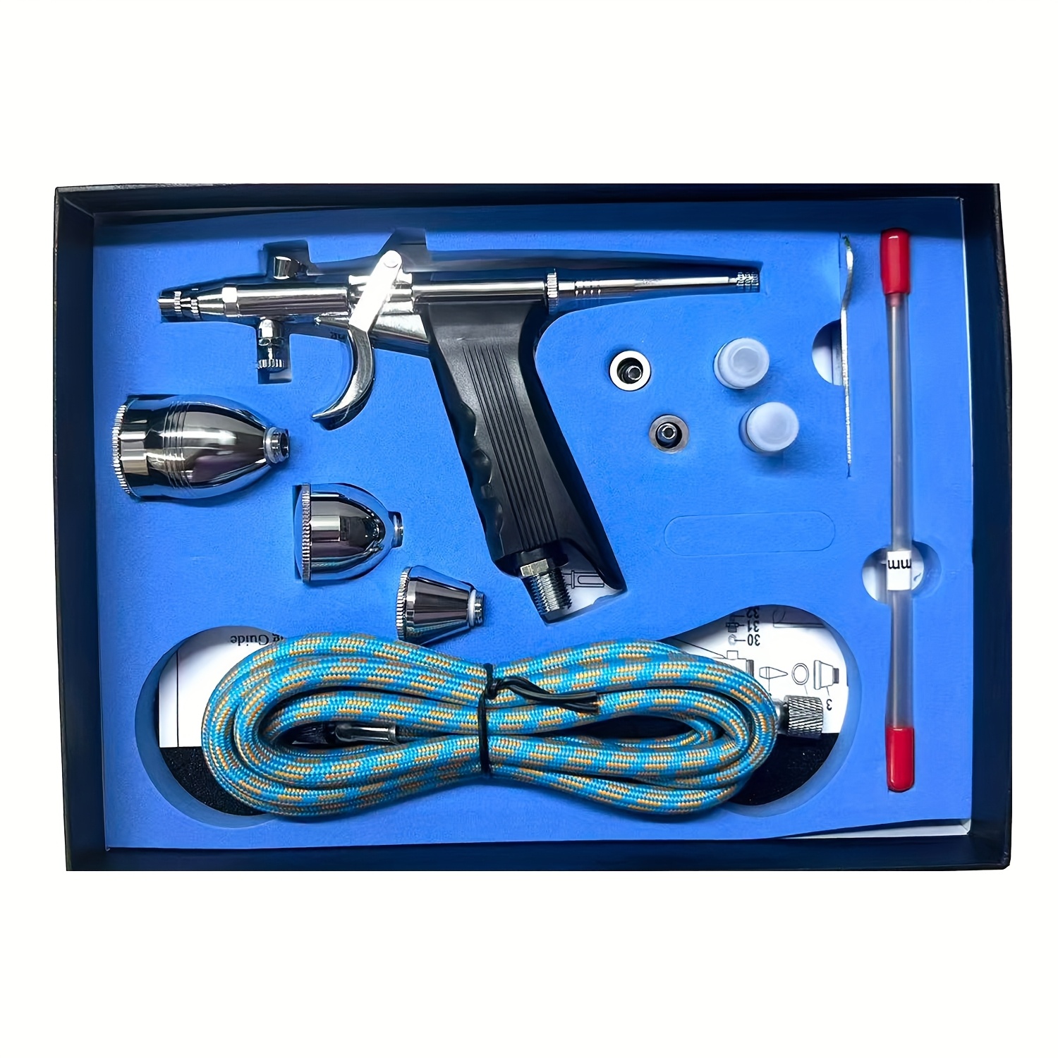 Image of Spray Gun Kit, Painting Spray Gun Kit, Double Trigger Spray Gun With 0.3mm/0.5mm/0.8mm Needle, 2cc/5cc/13cc Paint Cup, Spray Gun Spray Tool Kit, For Painting Nail Tattoo Cosmetics