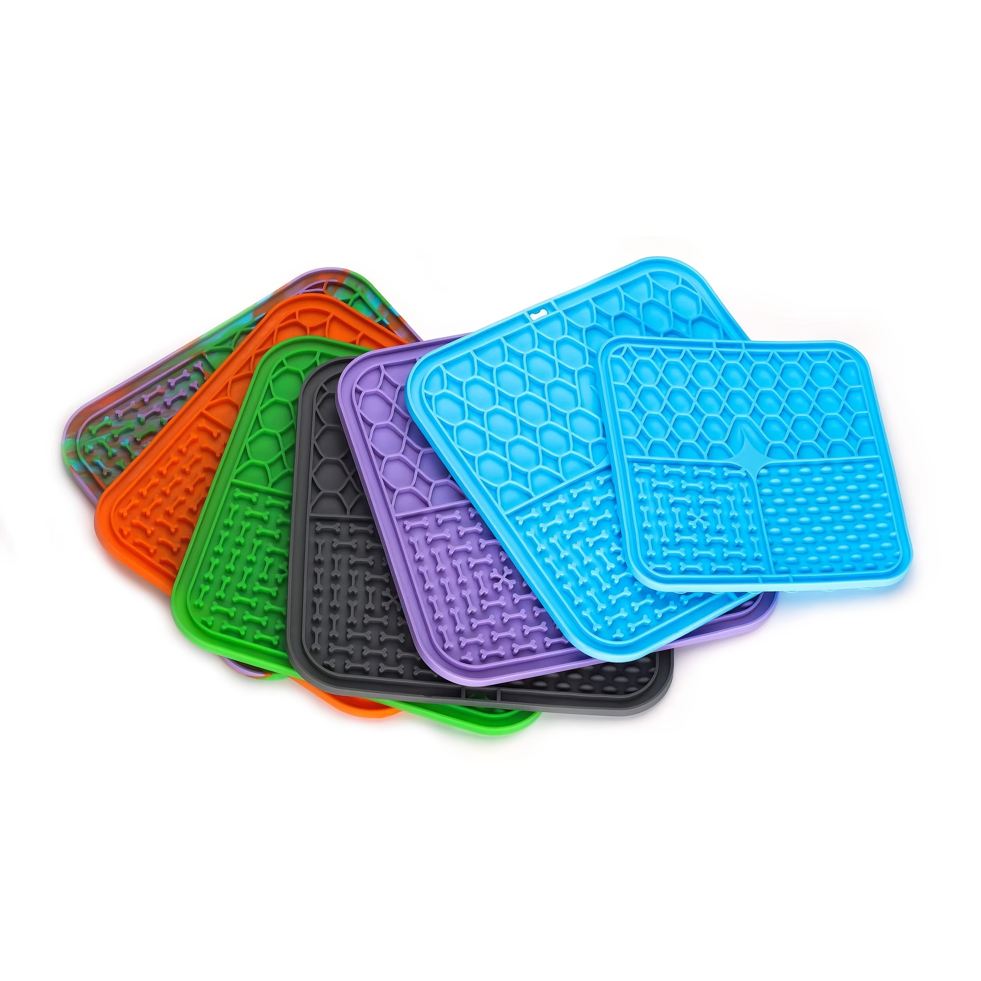4 in 1 dog licking mat detachable puzzle design healthy slow feeding anxiety relief safe material washable feeding pad pet supplies