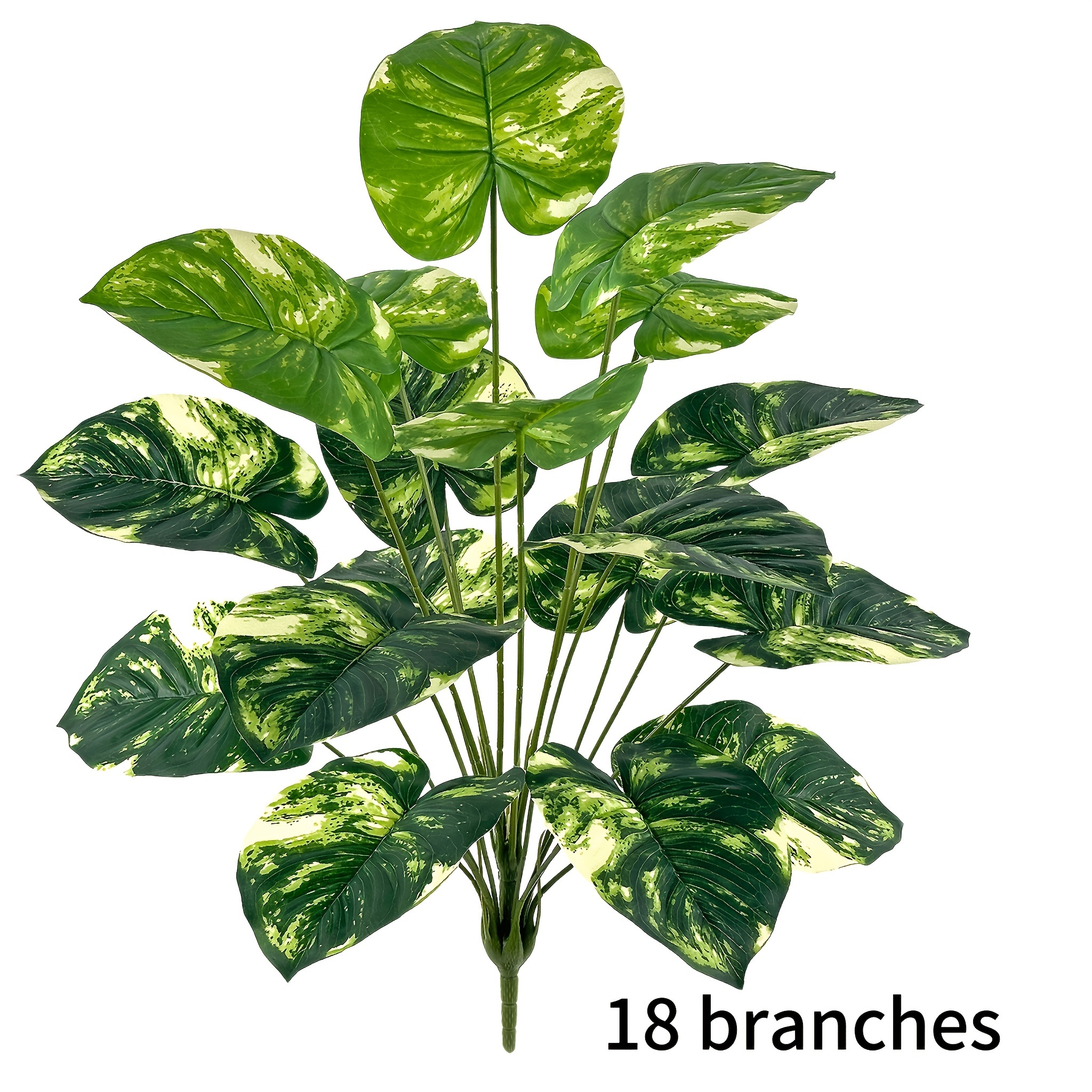 TEMU Large Artificial Monstera Plant - Plastic For Home Decor, Office Desk, Wedding, Christmas, Halloween, Easter, Hanukkah, Thanksgiving - Floor Placement, No Container, No Electricity/battery Needed