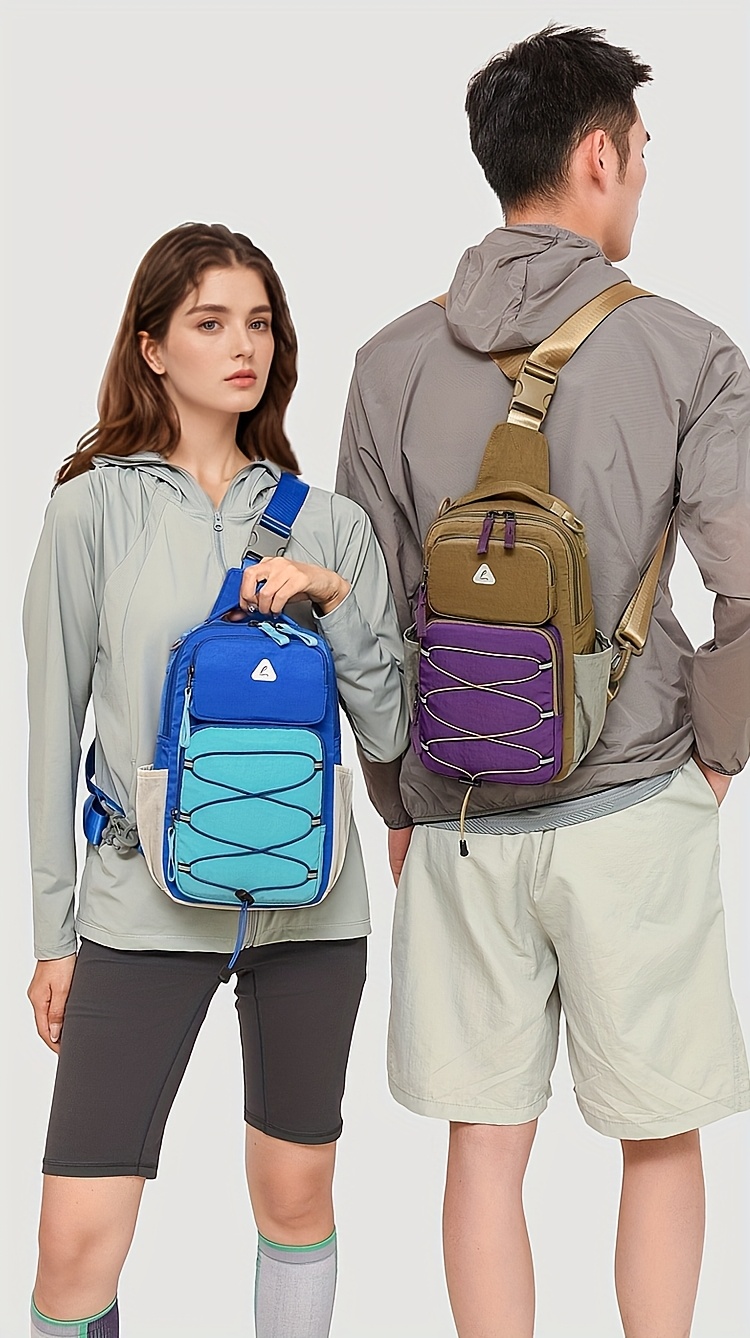 Sac Bandoulière Anti-Vol VIESEN Sac de poitrine tendance anti-vol multi-usage pour hommes et femmes, sac de voyage sportif à une épaule ou croisé, sac à dos léger et petit