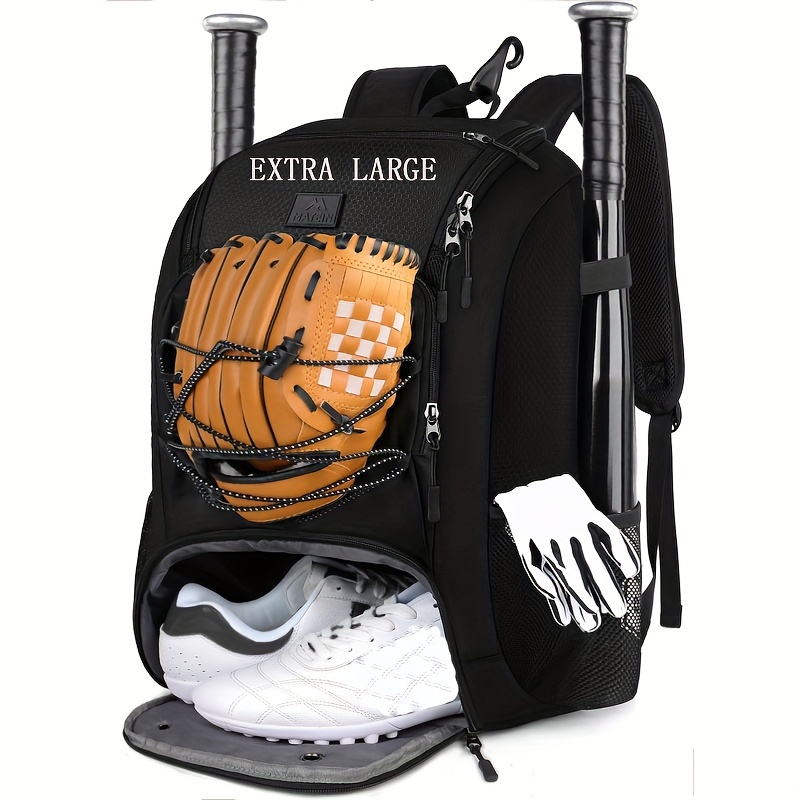 

Matein Baseball Backpack, Softball Bat Bag With Shoes Compartment For Youth, Boys And Adult, Lightweight Baseball Bag With Fence Hook Hold Tball Bat, Batting Mitten, Helmet, Caps, Teeball Gear