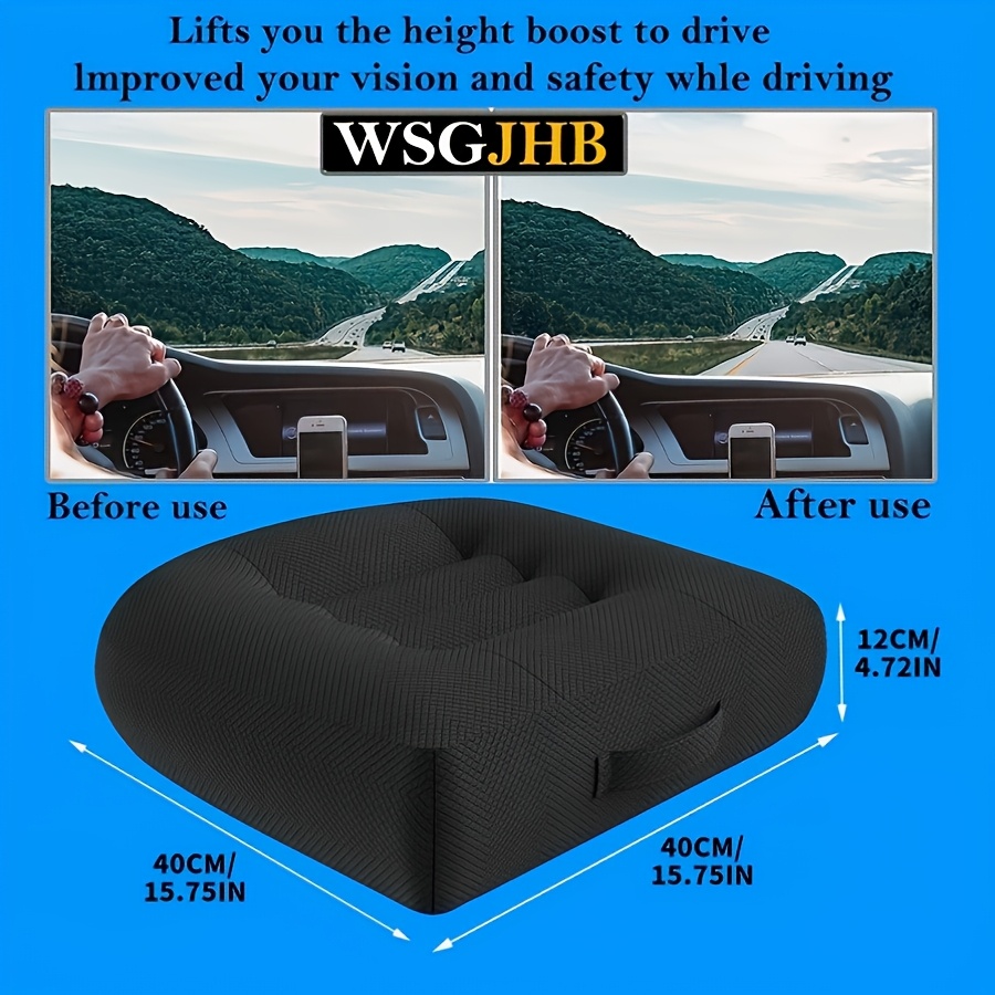 car seat height booster cushion black polyester Temu Australia