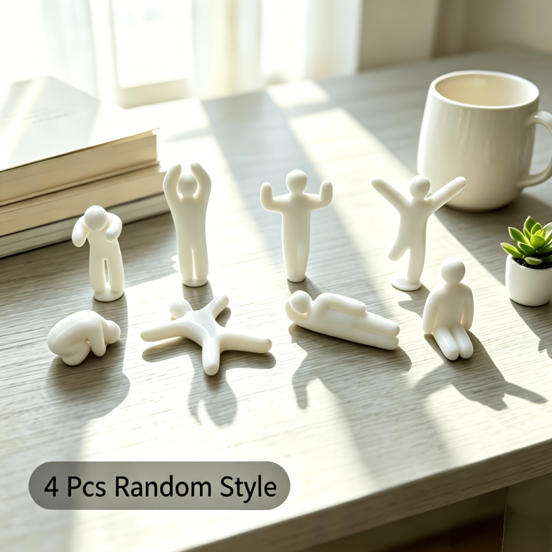 TEMU 3d Printed Blank Figurine For Painting, Multi-position Mini Figure Body, Hand-painted Desktop Decoration, Creative Stress-relief Craft Model,