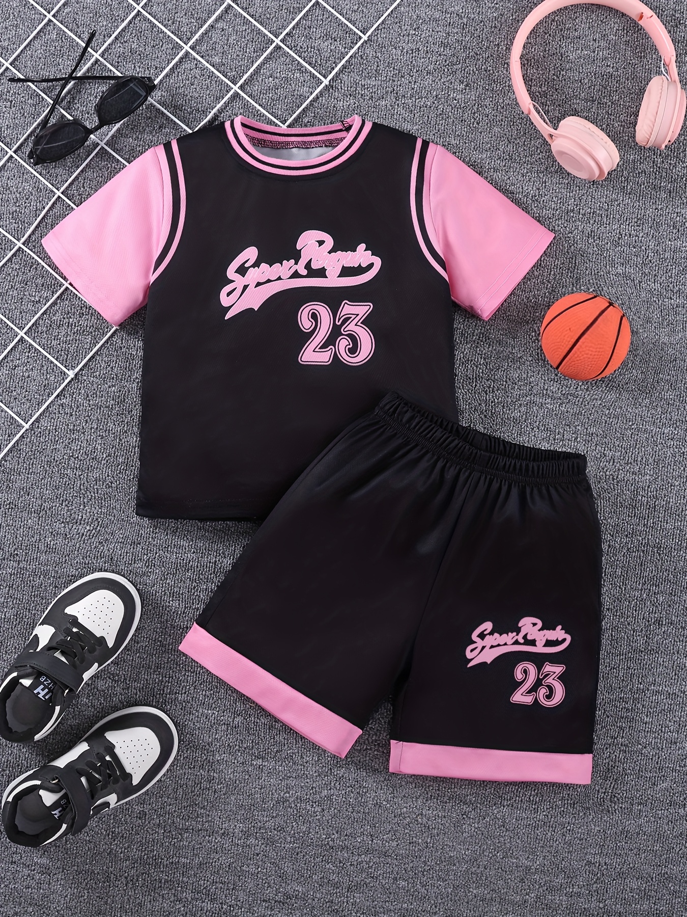 Basketball Clothes For Girls 2pcs Girls' Youth Casual Basketball