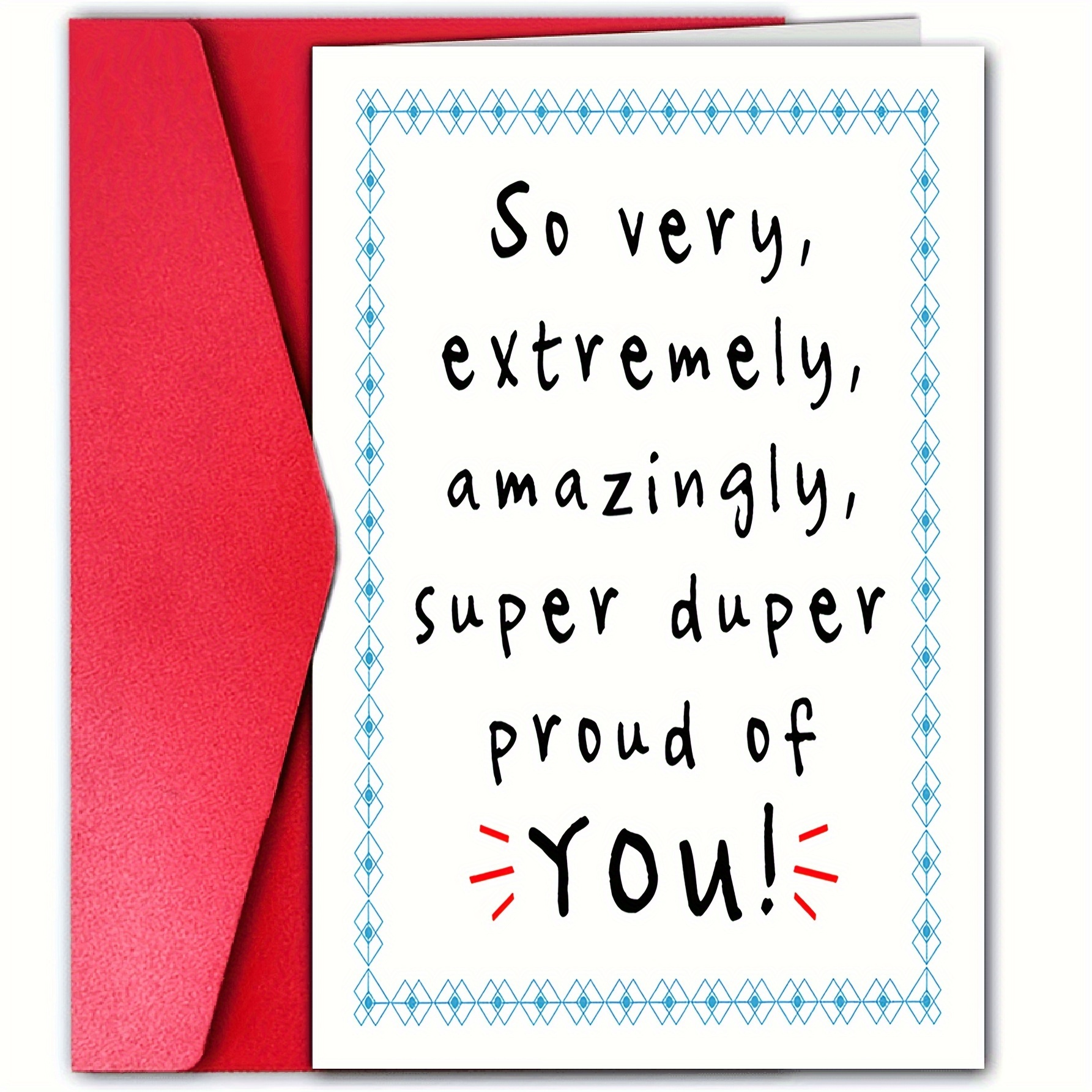 

Congratulations & Proud Of You Card - Perfect For New Jobs, Promotions, Graduations & More - Unisex Design For Friends & Family