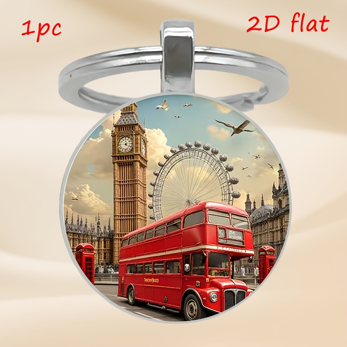 TEMU This 1pc Vintage Gemstone Keychain - Featuring And The - Is For Travelers And History