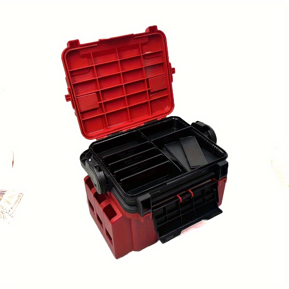 double layer road fishing box portable - Temu
