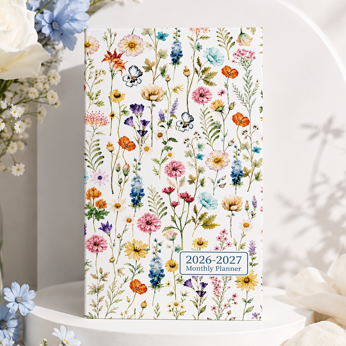 TEMU July 2026- 2027 Mini Monthly Planner, Portable Floral Schedule Organizer With Notes Section And Reference Calendars Back To School Supplies