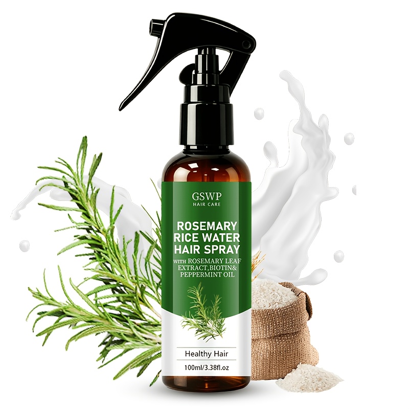 Image of Gswp Upgraded Rosemary Rice Water Hair . , Frizz And Strengthens Hair. Suitable For All Hair Types. Makes A . 100ml