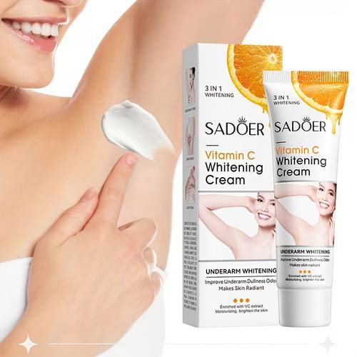 sadoer vitamin c underarm cream with niacinamide lightweight non greasy moisturizing glow for types