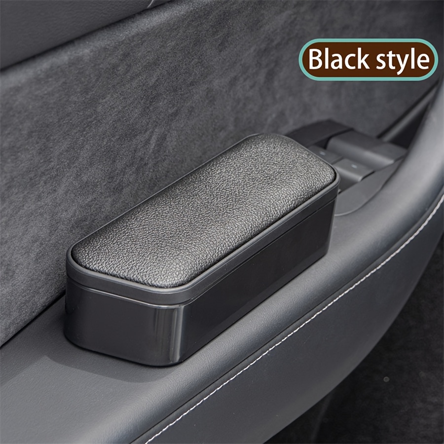 TEMU Car Left Armrest Door Storage Box, In-car Lift Armrest Console With Height-adjustable Pad And Seat Arm Support