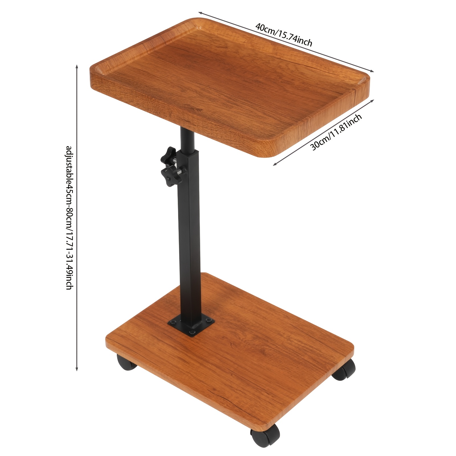 Standing Desk, , Side Table With Wheels, Adjustable Side Table, Small Coffee Table, Portable Computer Storage Rack, Bedside Table, Height-adjustable Computer Desk