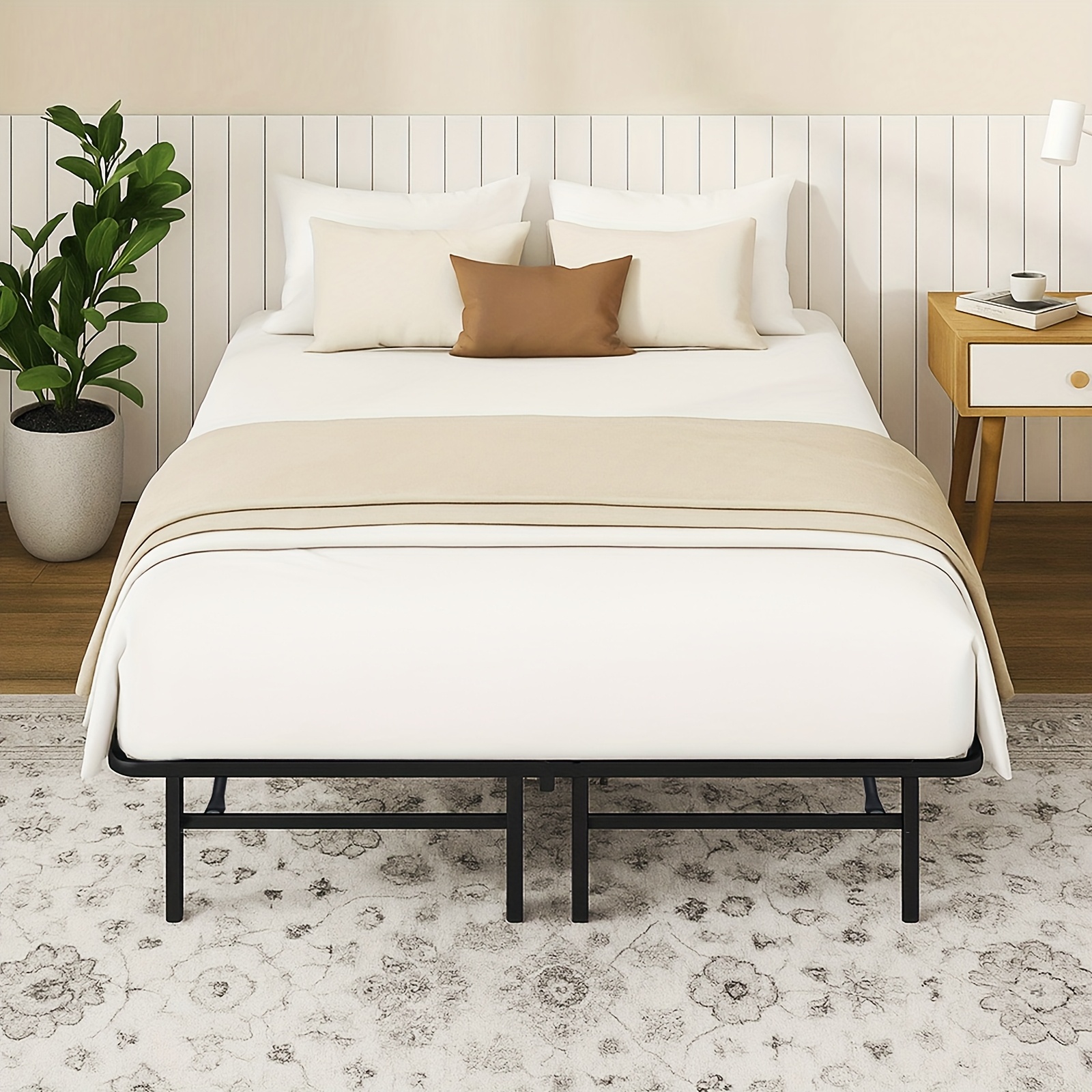 twin full queen king size foldable bed frame   design and   spring needed heavy duty bed frame easy to assemble and  