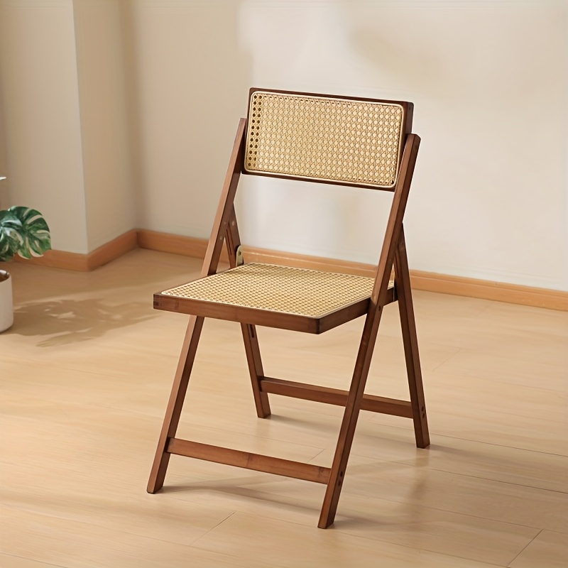 2 Sillas Plegables de Bambú Modernas - Estructura de Madera de Bambú Resistente, Sillas Portátiles y Ligeras Adecuadas para Uso en Interiores/Exteriores, Diseño Ahorrador de Espacio, Fácil de Plegar/Desplegar, No Requiere Montaje, Ideales para Hogar, Jardín, Oficina - Capacidad de Peso 149,69 KG