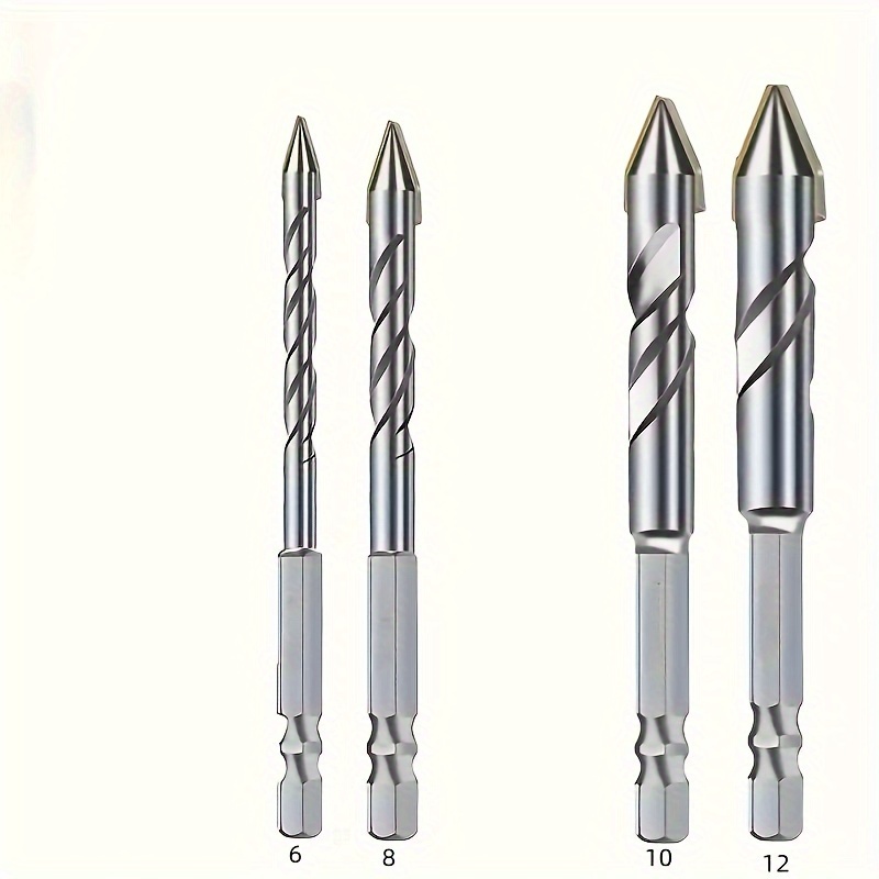 TEMU Versatile High-performance Drill Bit - In Tiles, Concrete, Glass, Wood & Metal, Battery-free & Durable