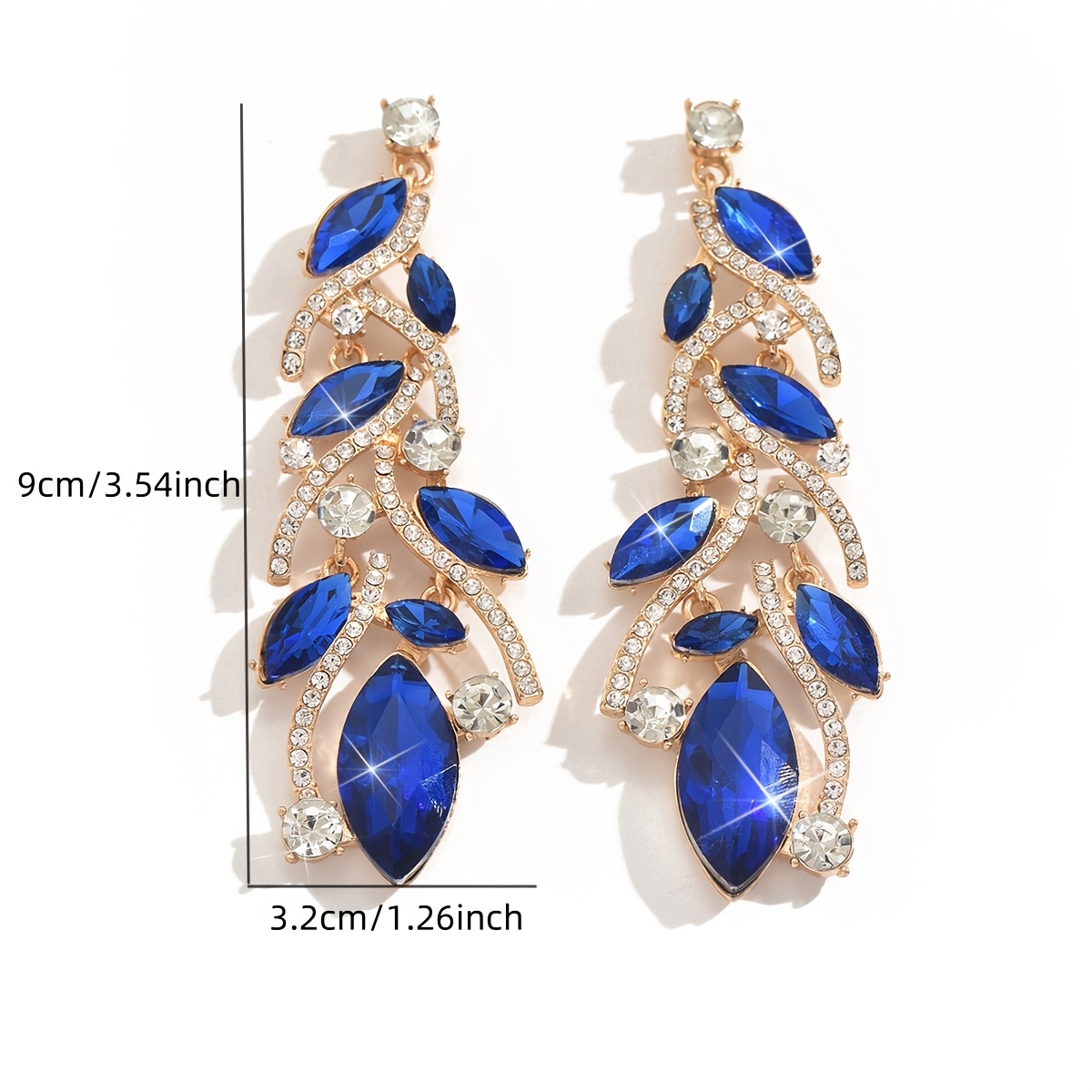 TEMU 1 Paire de Boucles d'Oreilles de Fête Étincelantes pour Femmes, Ajouts Tendance et Élégants, Parfaites comme Cadeau