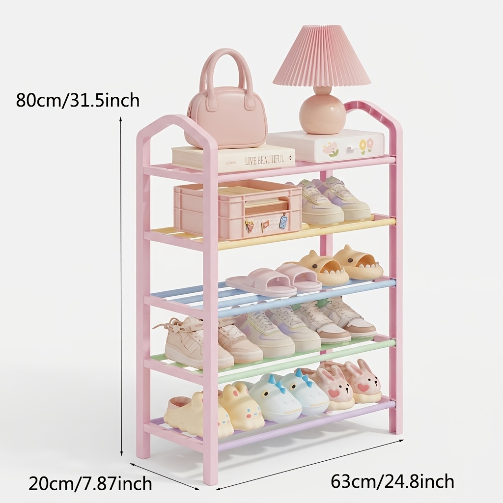TEMU Udear Household Independent Simple Shoe Rack, Indoor Multi Functional Dustproof Storage Rack, Large Capacity Shoe Storage Cabinet , Suitable For