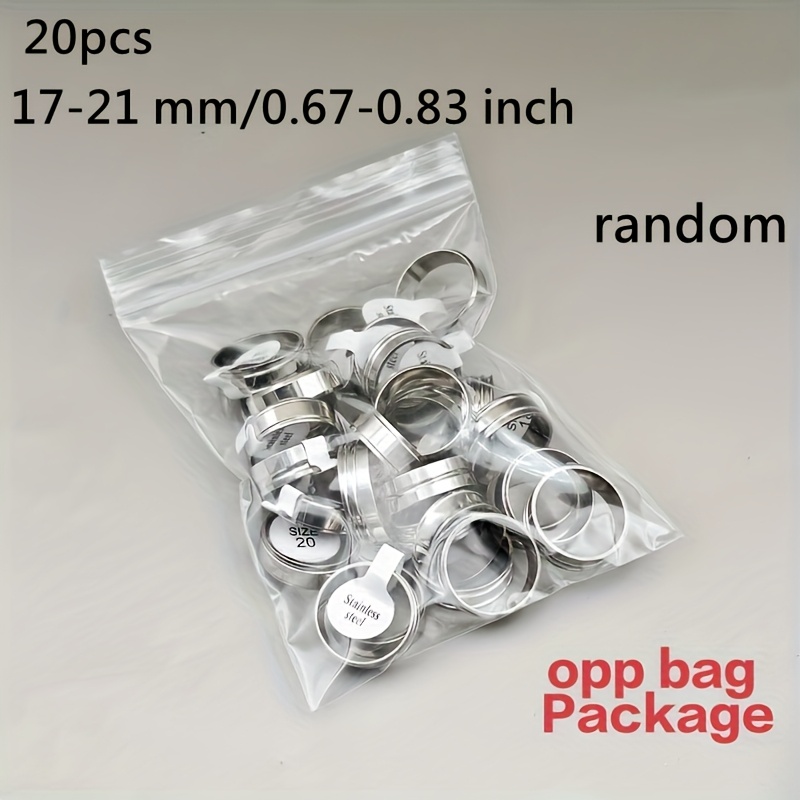 Image of 10//100pcs Stainless Steel Silvery Mixed Styles Rings Men Women Fashion Steel-colored Striped Style Rings Jewelry Gift Additions Wholesale Random Styles