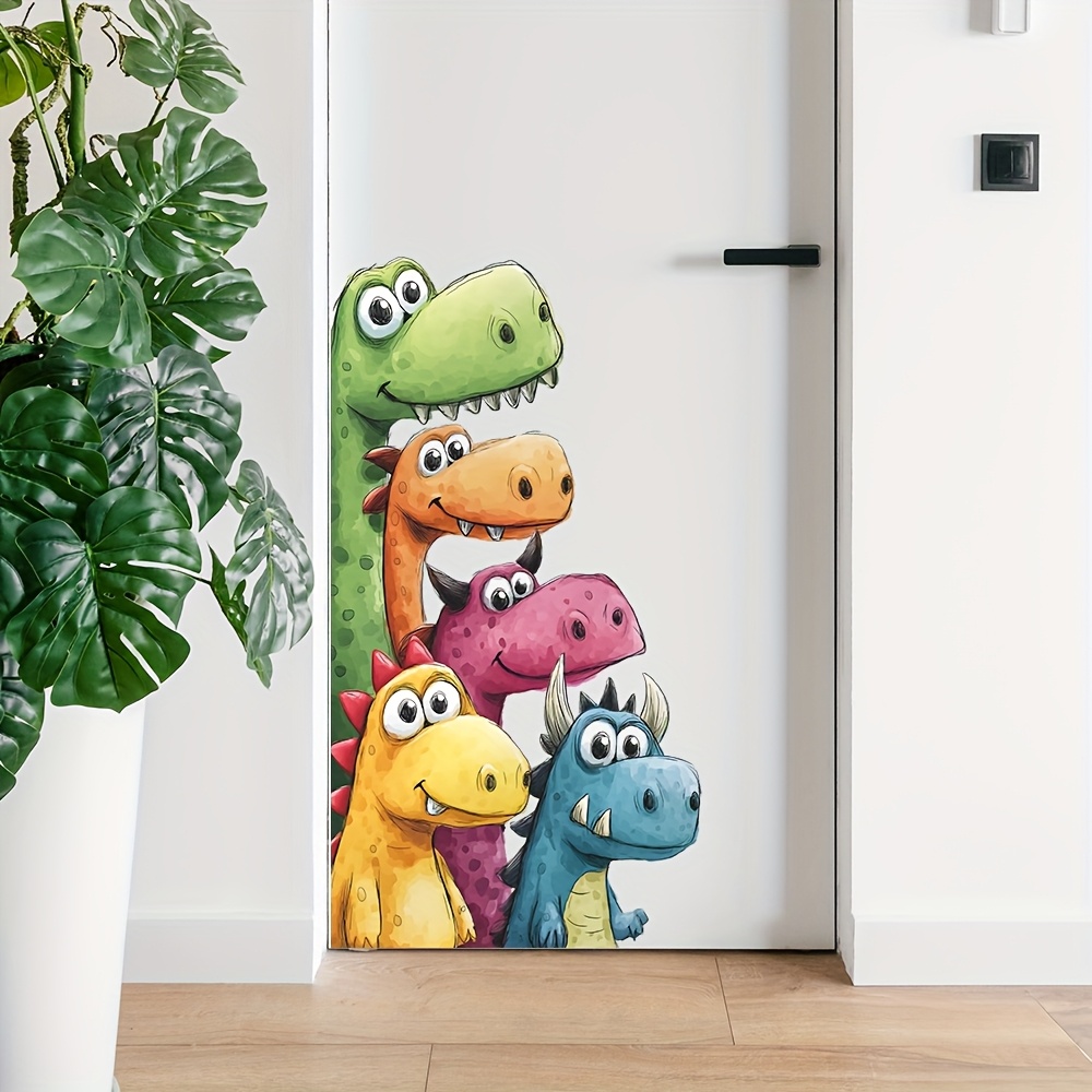 2d Flat Prehistoric Wall Decals Stickers & Removable Waterproof Stickers For Bedroom, Kitchen Door, Bathroom Decor, Themed Home Art Wall Decor Stickers 39*90cm/15.3*35.5inch, 2d Flat
