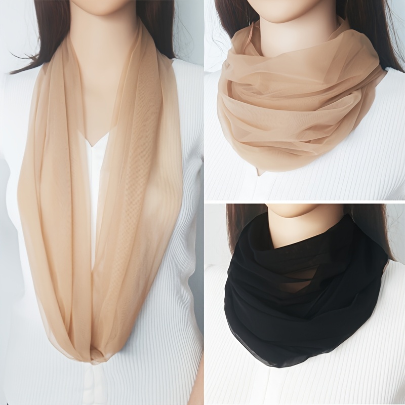 spring and summer womens neck scarf versatile neck protection faux collar decorative scarf for women