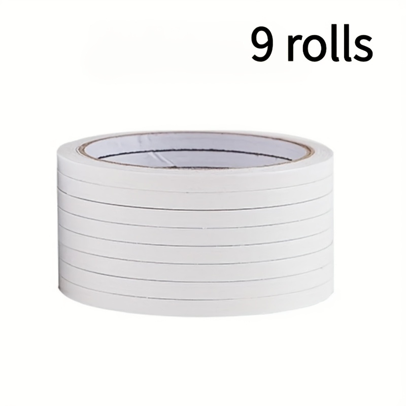 TEMU 9 Rolls Of 177.17-inch Double-sided Transparent Tape, Strong Adhesive, Suitable For Offices, Schools, Scrapbooks, Art, Handicrafts, Cards, And