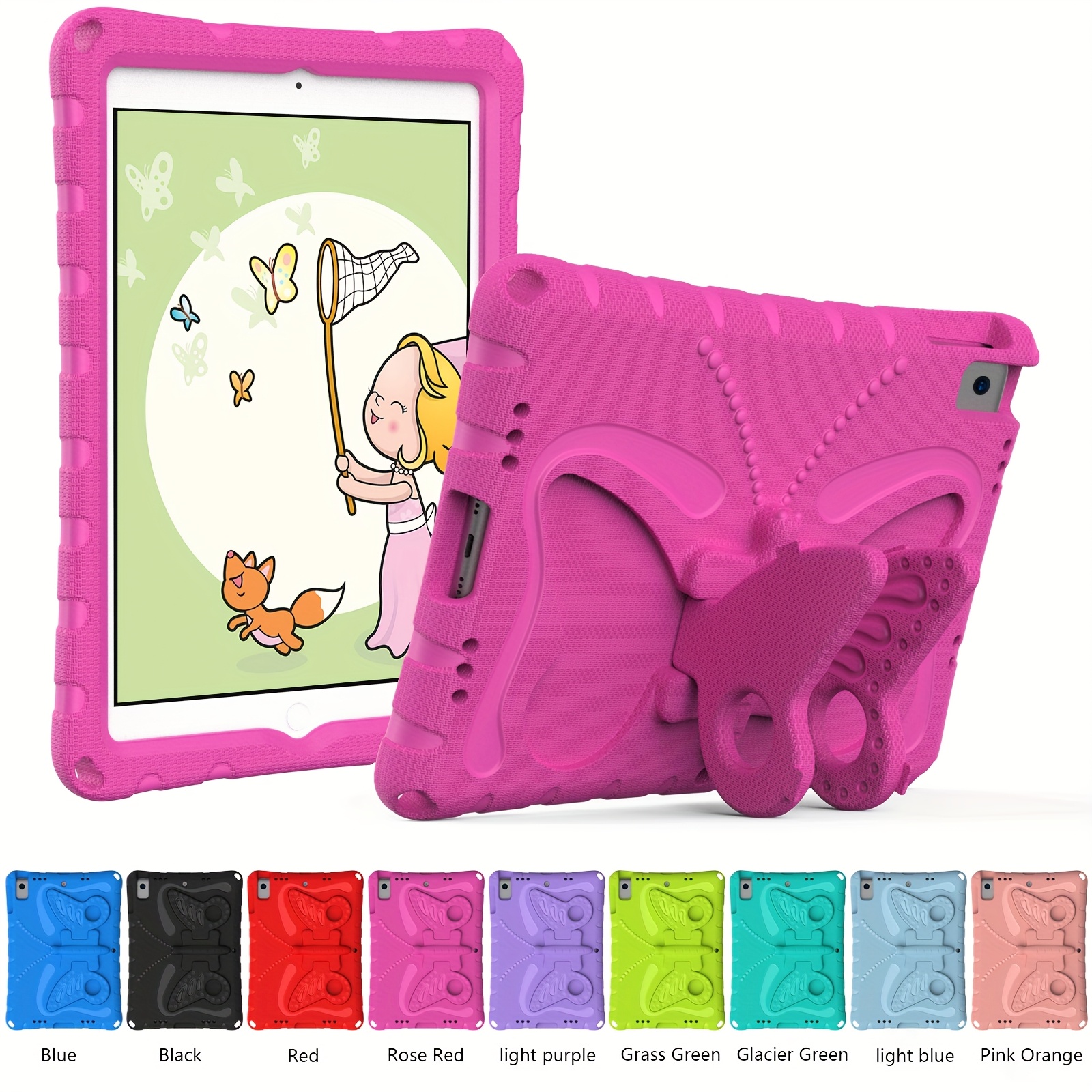 [iPad Case with Stand] Case for iPad 9th 8th 7th Generation 2021/2020/2019 Tablet, for iPad Pro 10.5 & for iPad Air 3 Protective Case, EVA Shockproof Tablet Case with Butterfly Stand for iPad 10.2/10.5 Inch