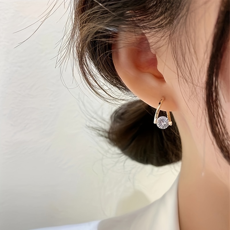 Sparkling Zirconia Hoop Earrings for Women