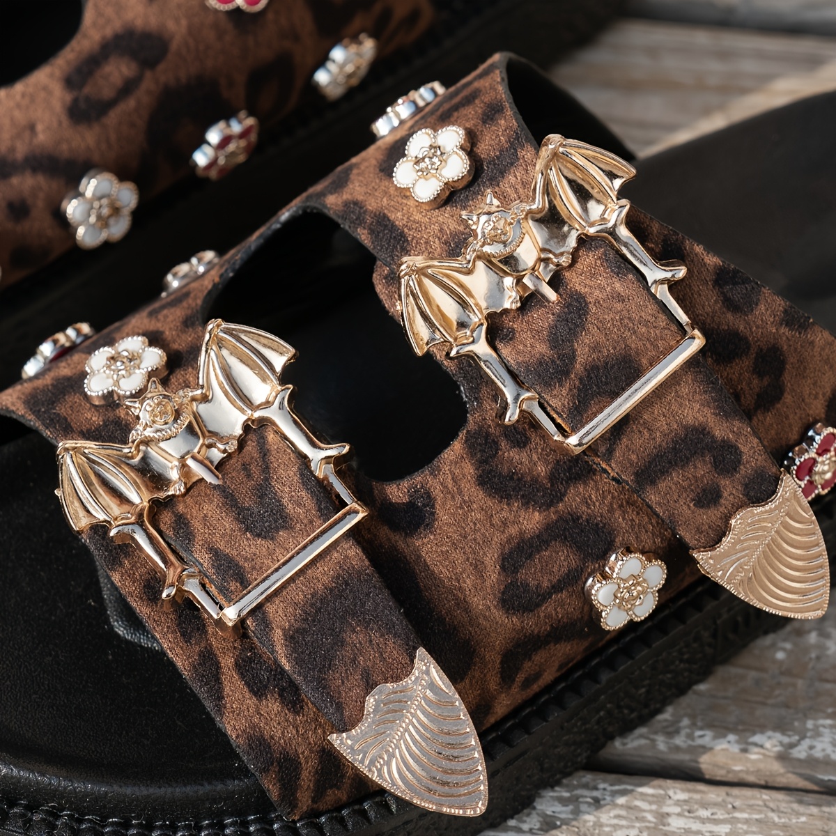 Summer Women's Wedge Platform Sandals with Floral Decor
