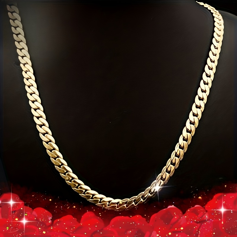 TEMU [Collier Hip-Hop Élégant et Plaqué Or de Haute Qualité] Bijou Polyvalent Toutes Saisons, Accessoire de Bijou Unisexe, Bijou Premium Polyvalent,
