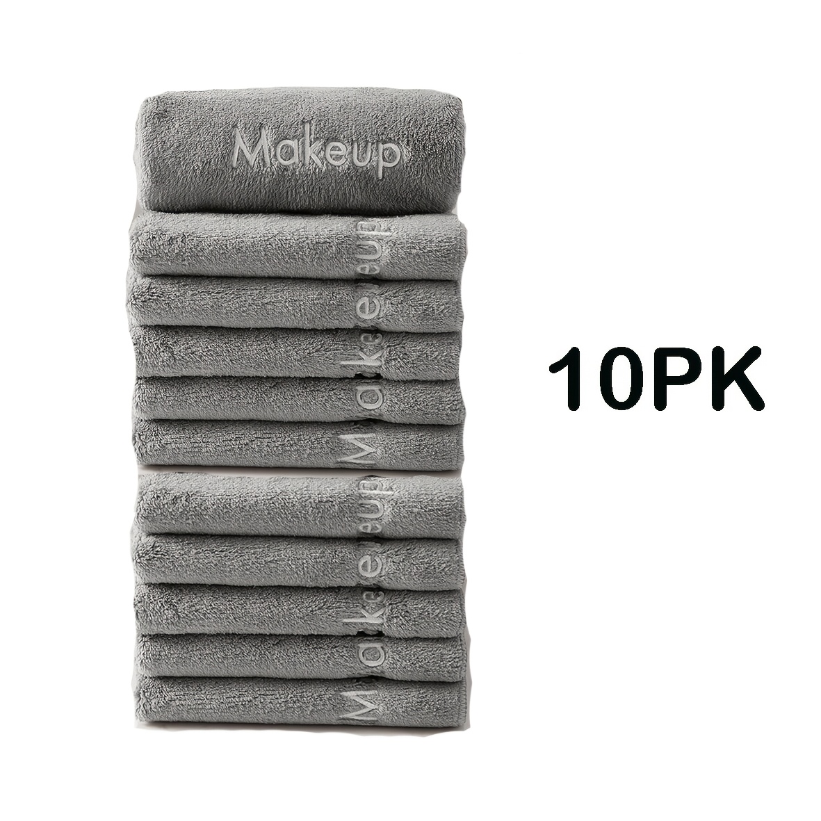 TEMU Toalla de eliminación de maquillaje - Coral de microfibra super , 11,9 x 11,9 pulgadas, y lavable para el rostro y el cuerpo, paño reutilizable