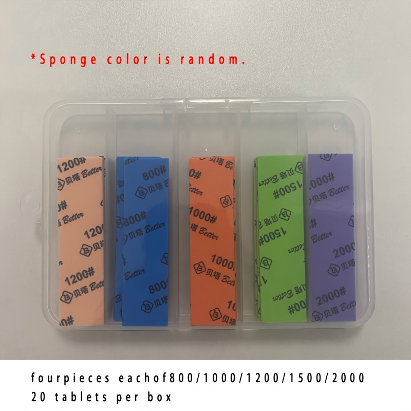 TEMU Beta Glossy Sponge Sandpaper For Model Kits - Durable, Dual-use Sanding Sheets For Hand Modeling, Sculpting, And Polishing, Model Kits